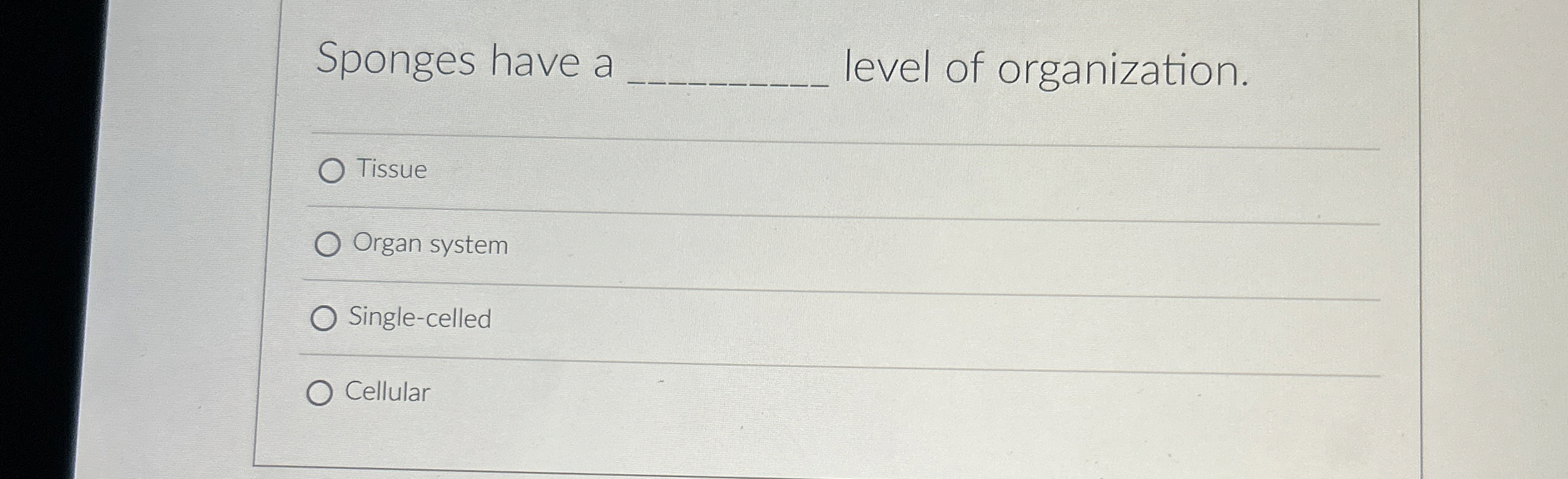 Solved Sponges have a ﻿level of