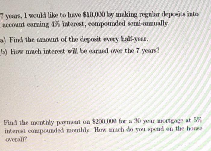 Solved 7 years, I would like to have 10,000 by making