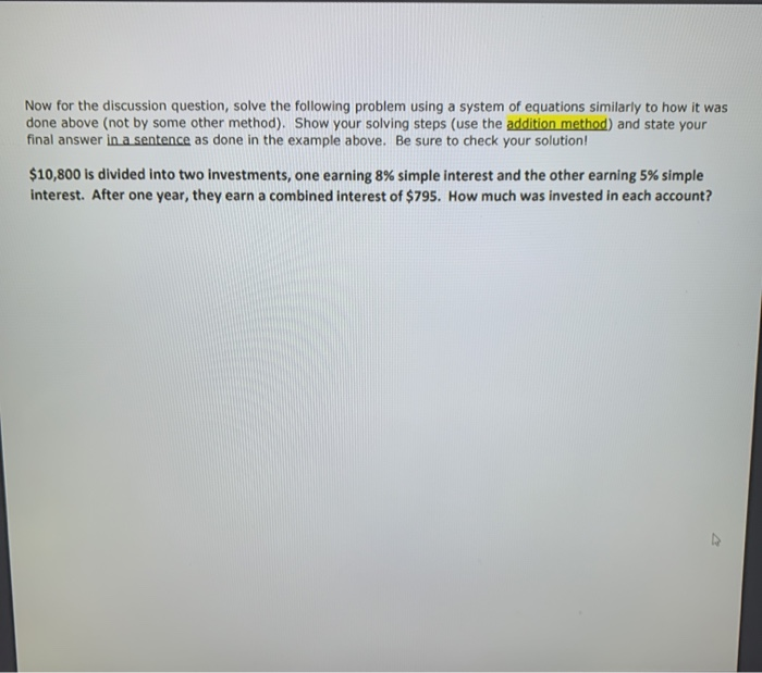 Solved Solve the following problem using a system of | Chegg.com