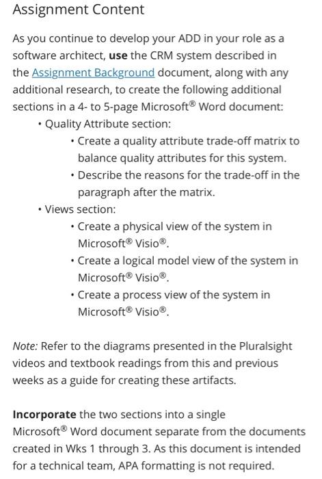 Assignment Background Throughout this course, you | Chegg.com