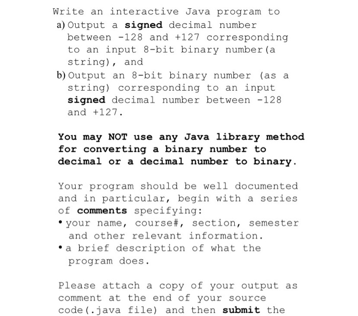 Solved Write an interactive Java program to a) Output a | Chegg.com