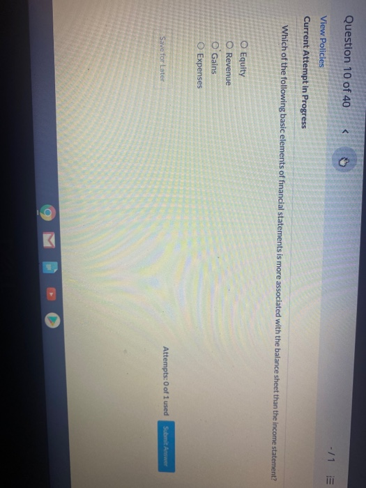 Solved View Policies Current Attempt in Progress Which of | Chegg.com