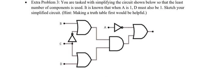 Solved Extra Problem 3: You are tasked with simplifying the | Chegg.com