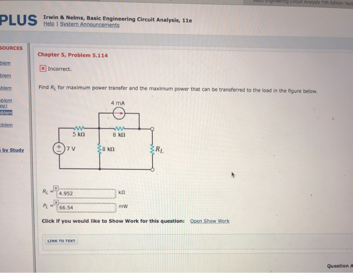 Solved Basic Neering Circuit Analysis 11Th Edition Text Plus | Chegg.com