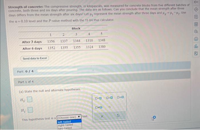 Solved Strength of concrete: The compressive strength, in | Chegg.com