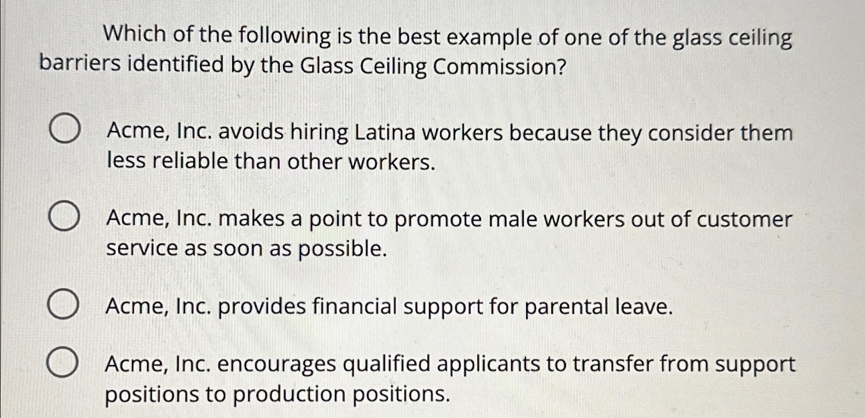 Solved Which of the following is the best example of one of