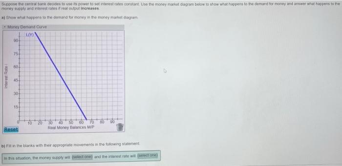Solved Suppose the central bank decides to use its power to | Chegg.com