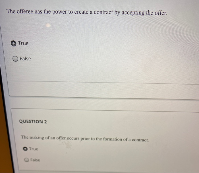 Solved The Offeree Has The Power To Create A Contract By | Chegg.com ...