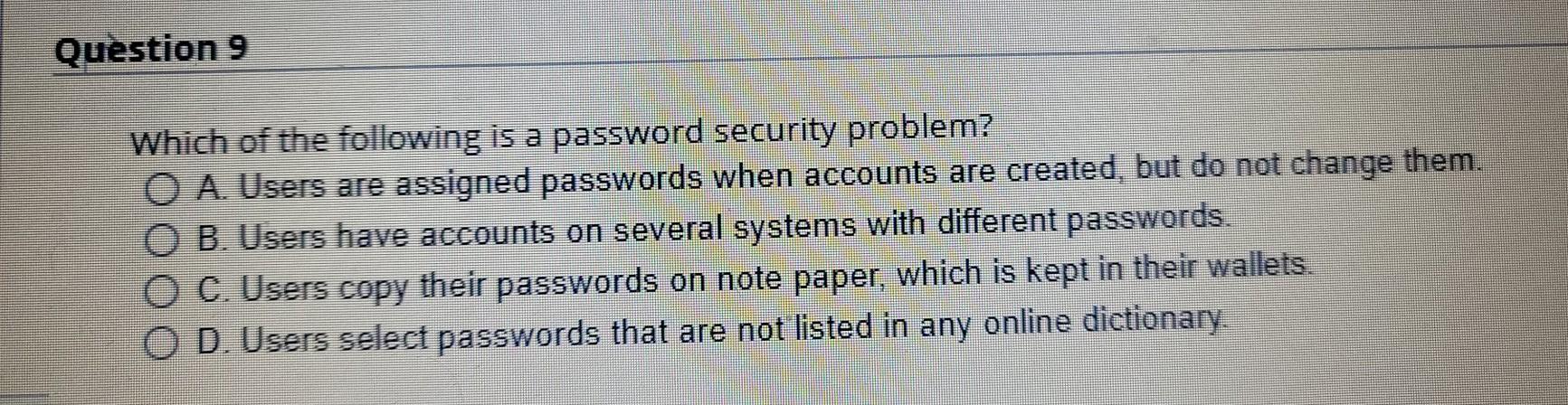 Solved Question 7 Which Of The Following Is Not A | Chegg.com