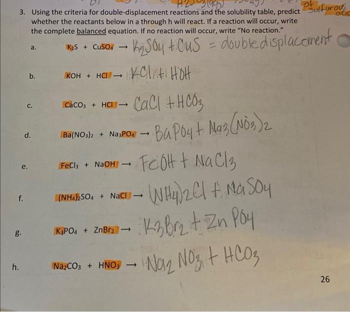 Solved 아 39 3. Using the criteria for double-displacement | Chegg.com