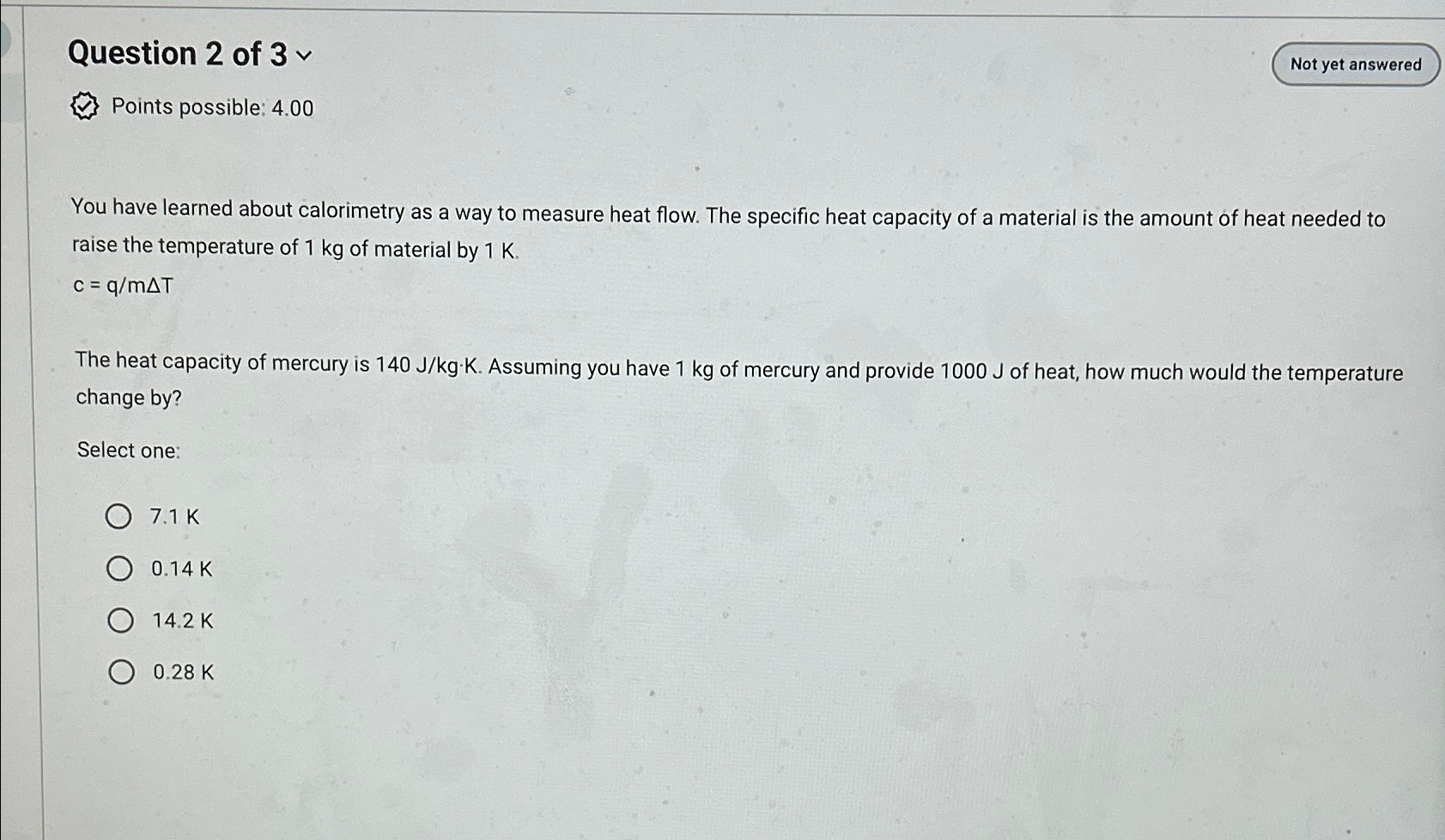 Solved Question 2 ﻿of 3 ﻿vPoints possible: 4.00You have | Chegg.com