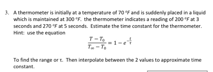 Solved A bottle of water with temperature 70 F is placed