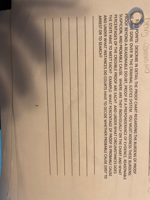 being commired 3. 20 POINTS: DESCRIBE IN DETAIL THE | Chegg.com