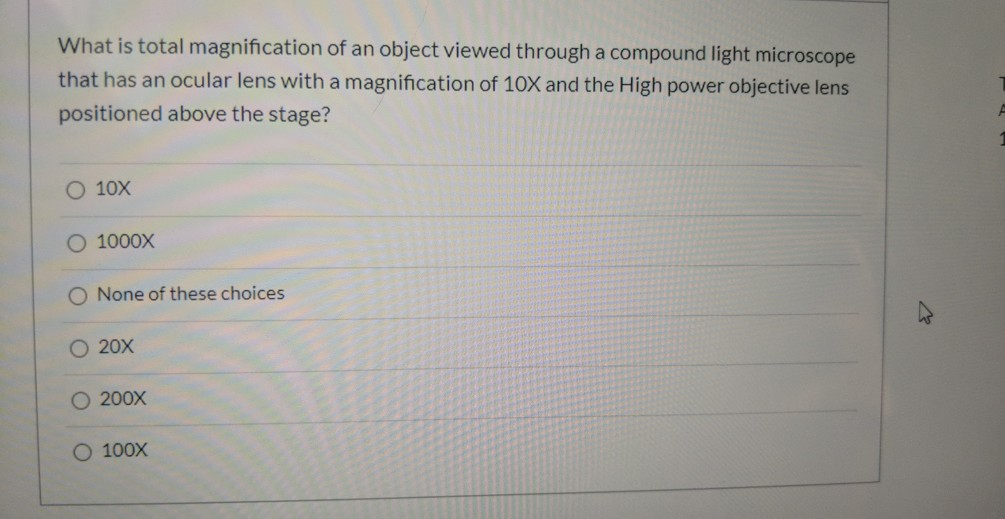 Solved What is total magnification of an object viewed | Chegg.com