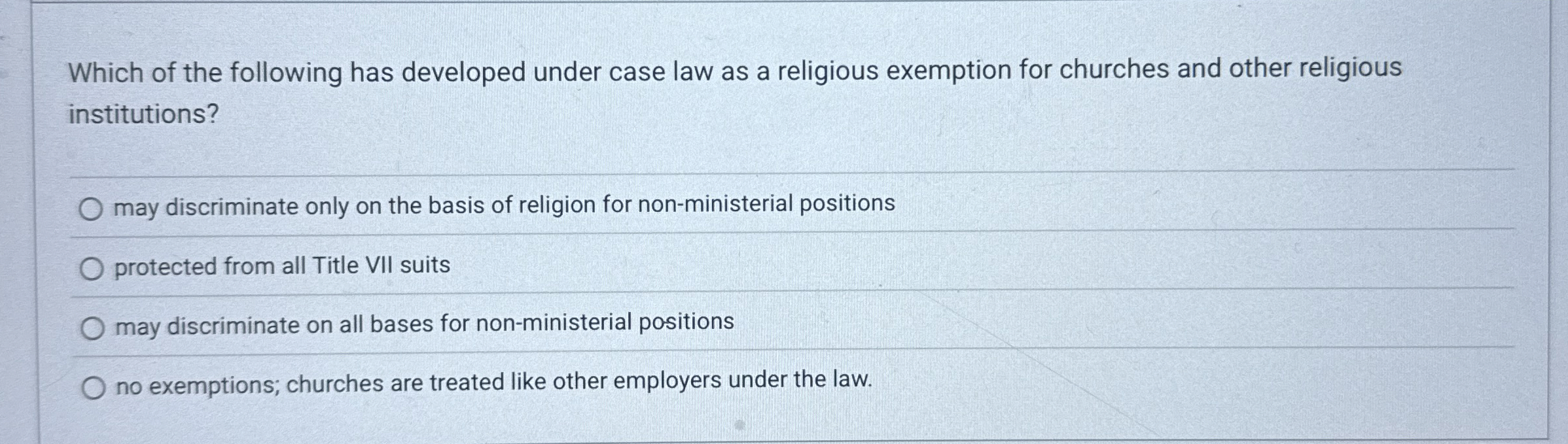 Solved Which of the following has developed under case law | Chegg.com