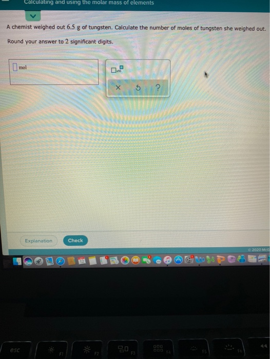 Solved Calculating and using the molar mass of elements A