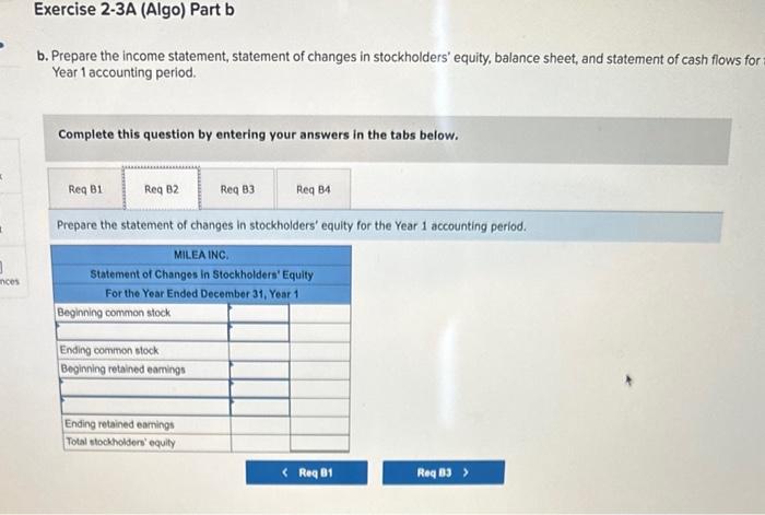 Solved Required information Exercise 2-3A (Algo) Effect of | Chegg.com