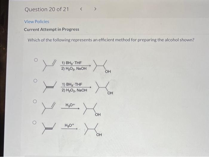 Solved Which of the following represents an efficient method | Chegg.com