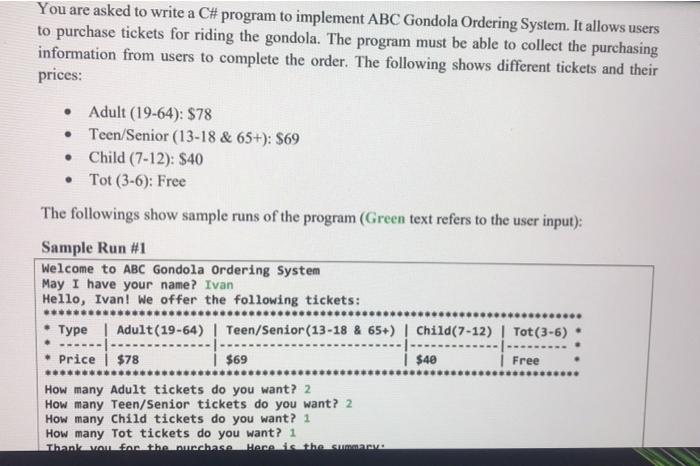 Solved How to write this full program in visual studio 2019 | Chegg.com