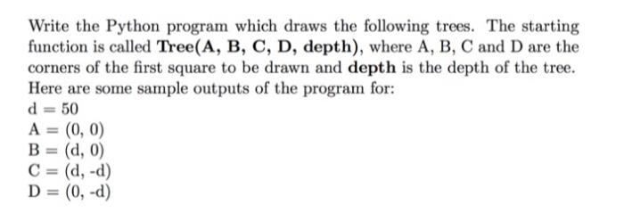 Solved Write the Python program which draws the following | Chegg.com