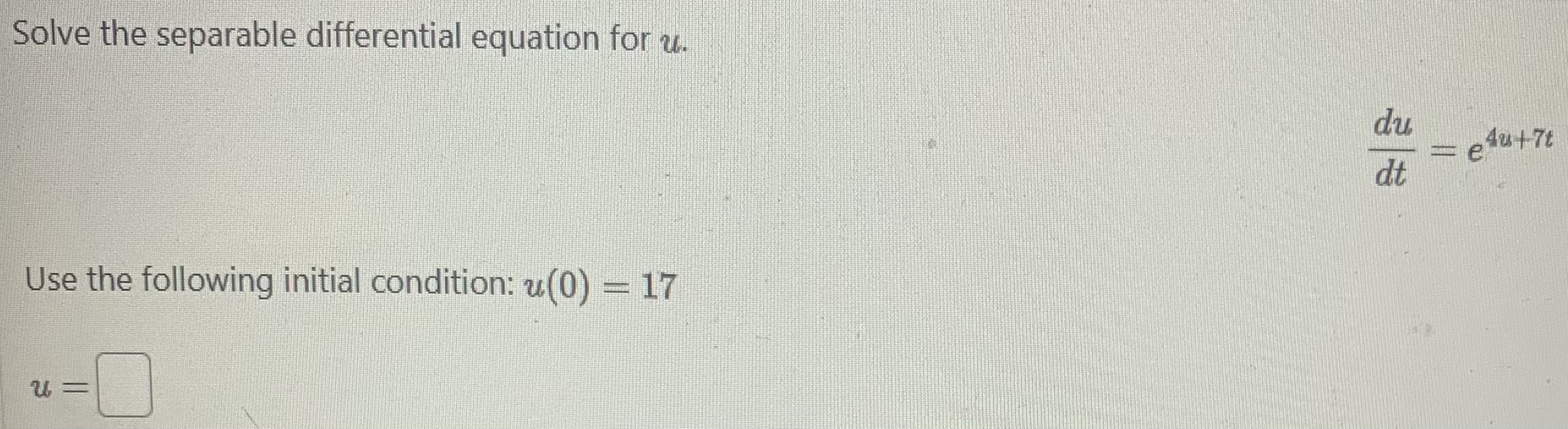Solved Solve the separable differential equation for | Chegg.com