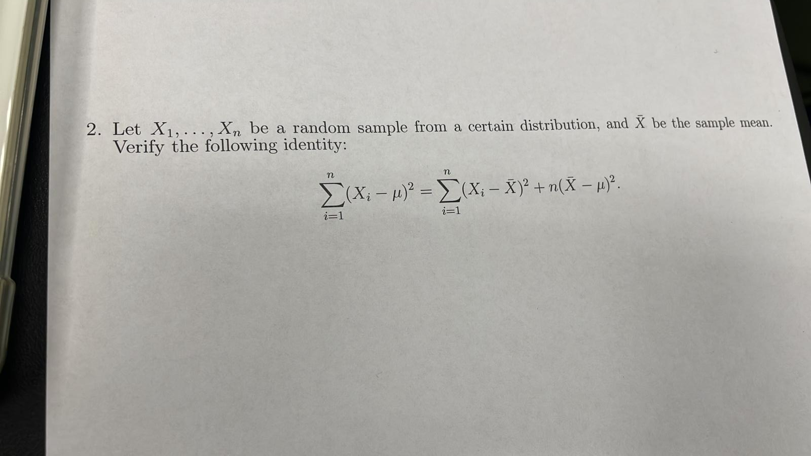 Solved Let X1 Dots Xn ﻿be A Random Sample From A Certain