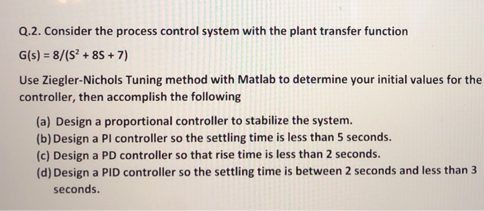 Solved Q.2. Consider the process control system with the | Chegg.com
