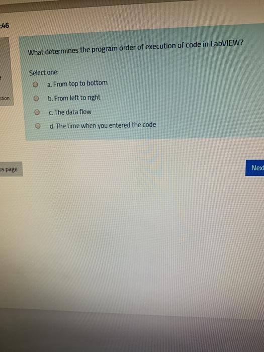 Solved -46 What determines the program order of execution of | Chegg.com