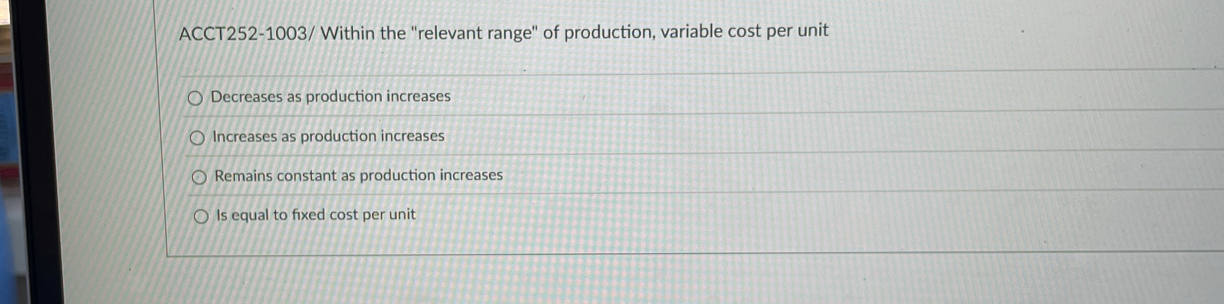 Solved ACCT2521003/ ﻿Within the "relevant range" of