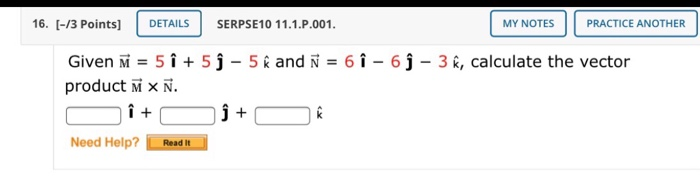 Solved Details 16 3 Points Serpse10 11 1 P 001 My N Chegg Com