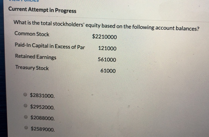 Solved Current Attempt In Progress What Is The Total Chegg