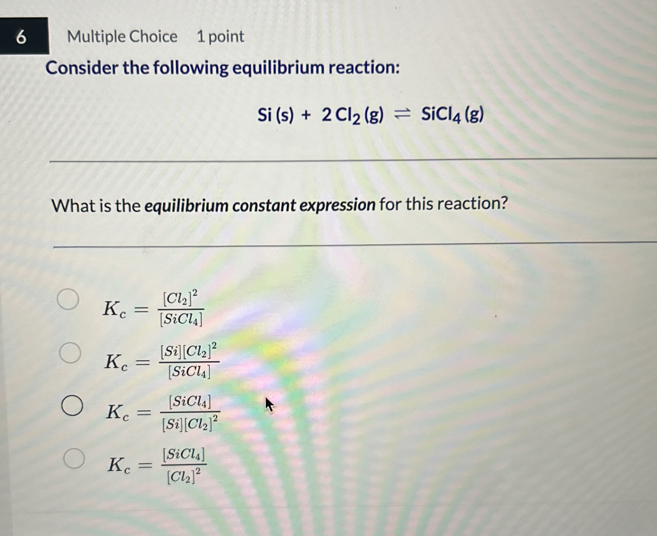 Solved 6Multiple Choice1 ﻿pointConsider The Following | Chegg.com