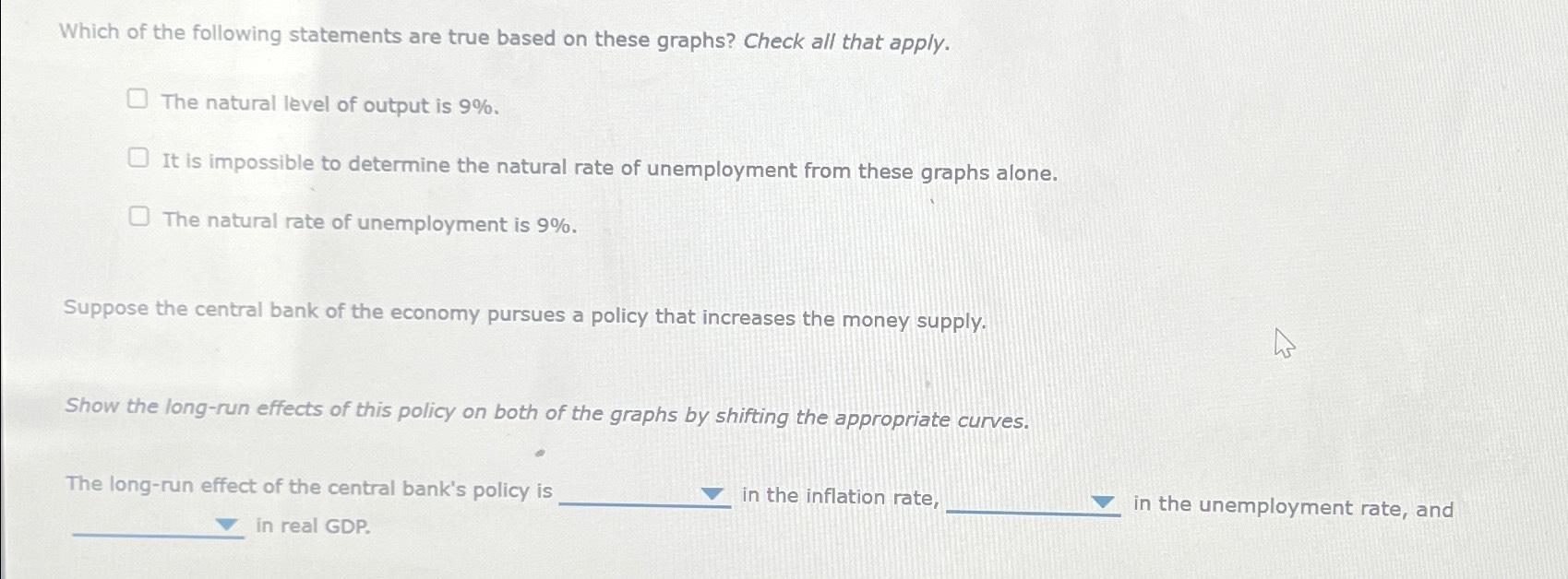 Solved Which of the following statements are true based on | Chegg.com