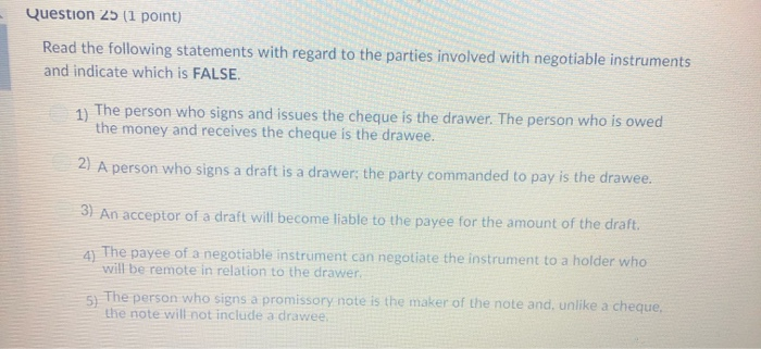 Solved Question 25 1 Point Read The Following Statement