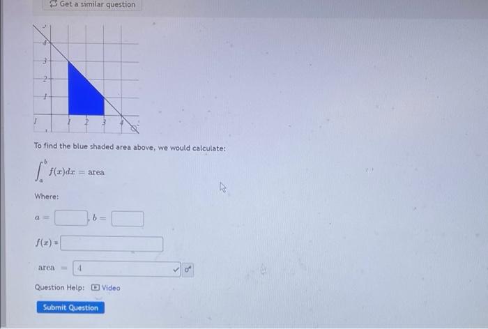 Solved Get a similar question 1 To find the blue shaded area | Chegg.com