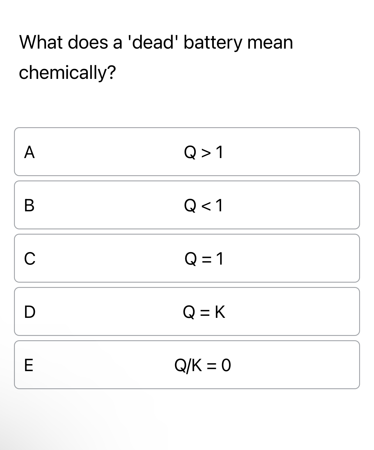 Solved What does a 'dead' battery mean chemically? A