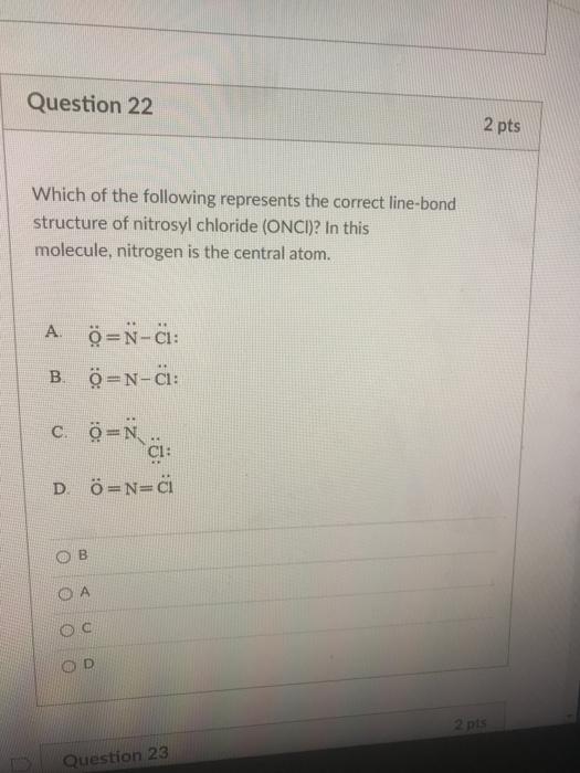 Solved Question 22 2 Pts Which Of The Following Represent Chegg Com