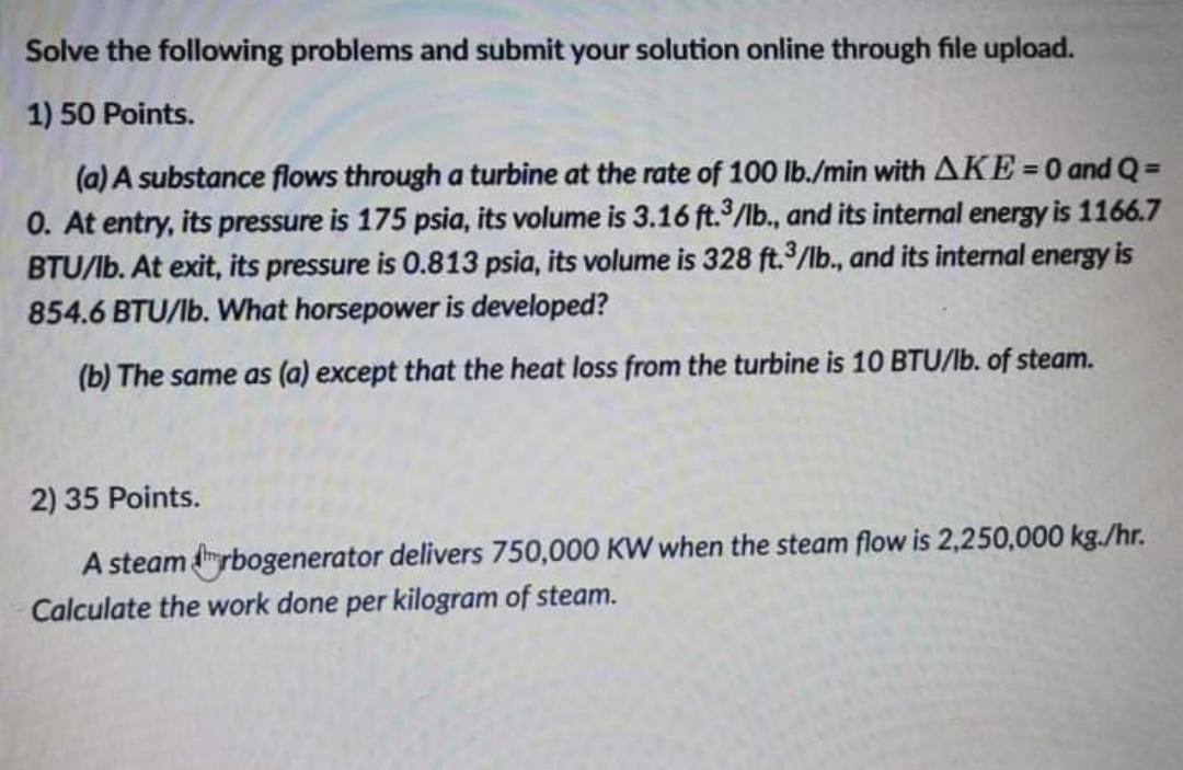 Solved Solve the following problems and submit your solution | Chegg.com