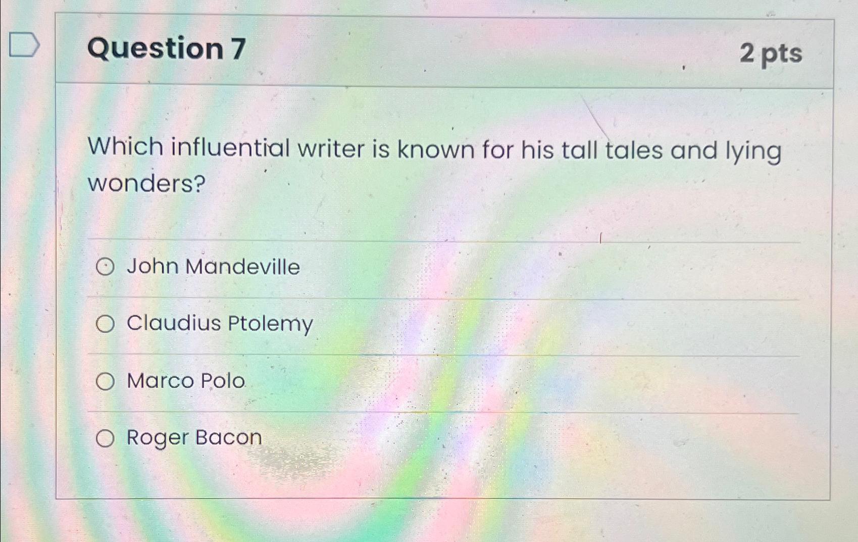 Solved Question 72 ﻿ptsWhich influential writer is known for | Chegg.com