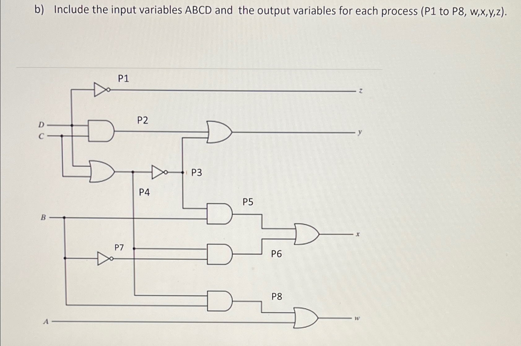 Solved Include the input variables ABCD and the output | Chegg.com