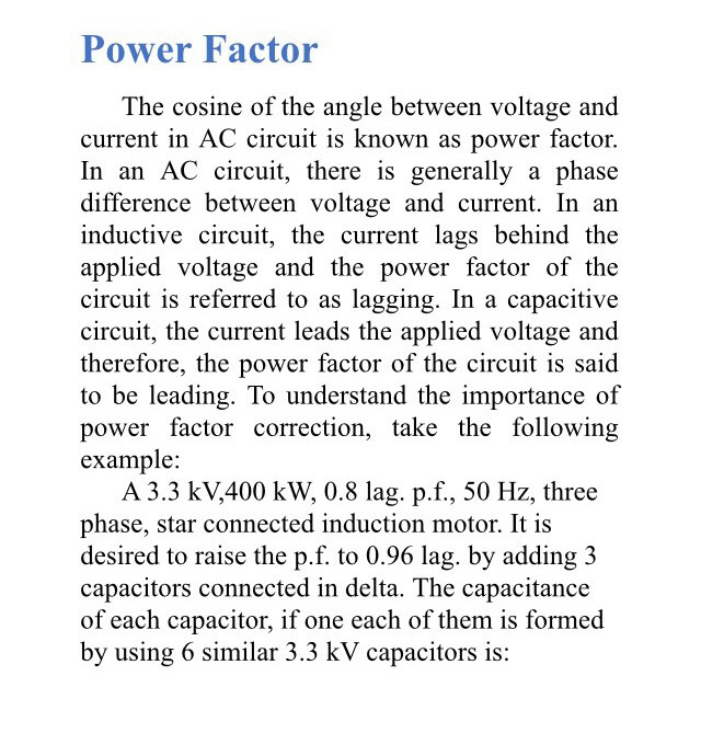 solved-power-factor-the-cosine-of-the-angle-between-voltage-chegg