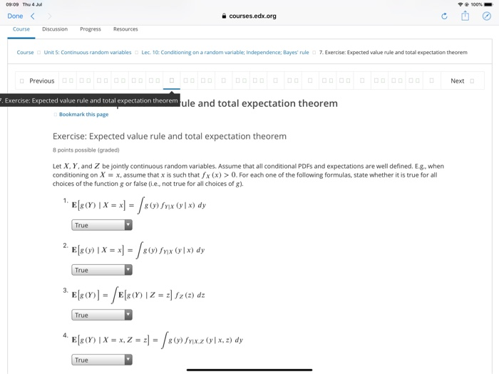 Solved e 100 % 09:09 Thy 4 Jul Done courses.edx.org Course | Chegg.com