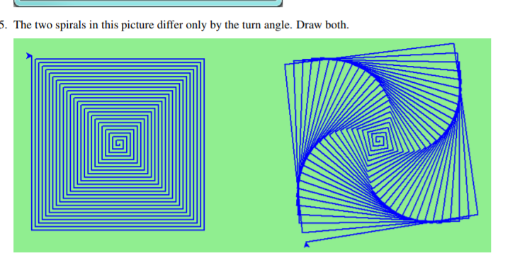 Solved 5. The two spirals in this picture differ only by the | Chegg.com