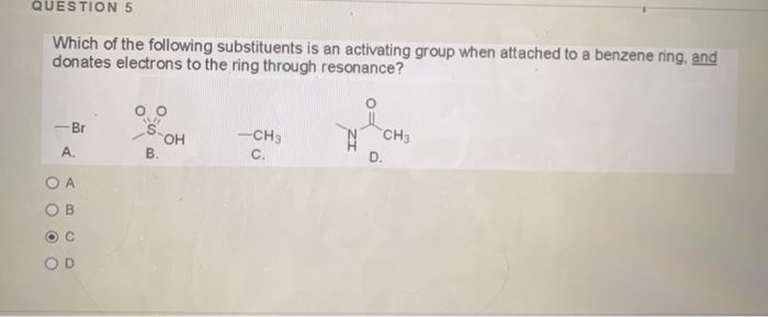 SOLVED: In this experiment, you will study the activating/deactivating and  directing effects of substituent groups on an aromatic ring when the ring  undergoes additional electrophilic aromatic substitution. In the class  lecture, you