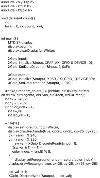 Solved Write a description of what the code will do before | Chegg.com