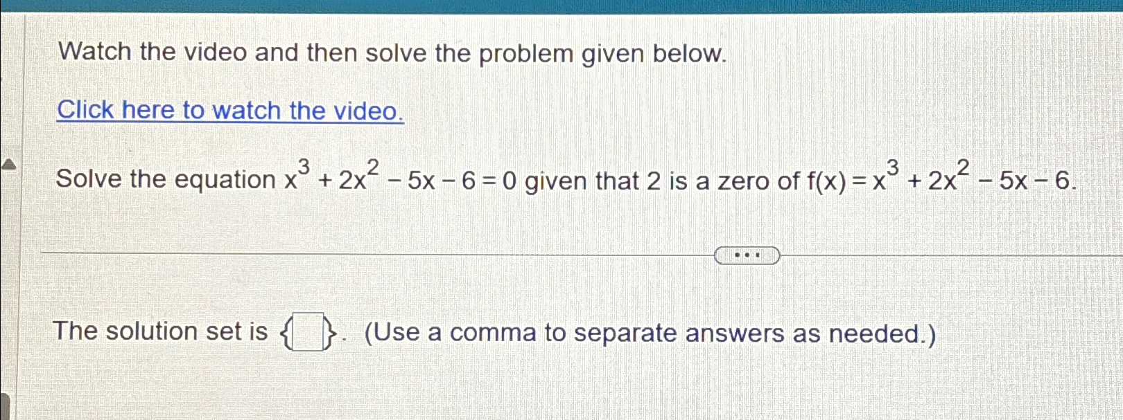 Solved Watch the video and then solve the problem given | Chegg.com