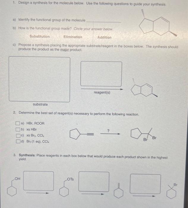 Solved A) Identify The Functional Group Of The Molecule B) | Chegg.com