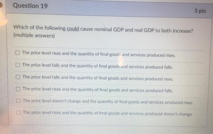 Solved Question 19 3 pts Which of the following could cause | Chegg.com