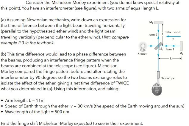 michelson morley experiment questions