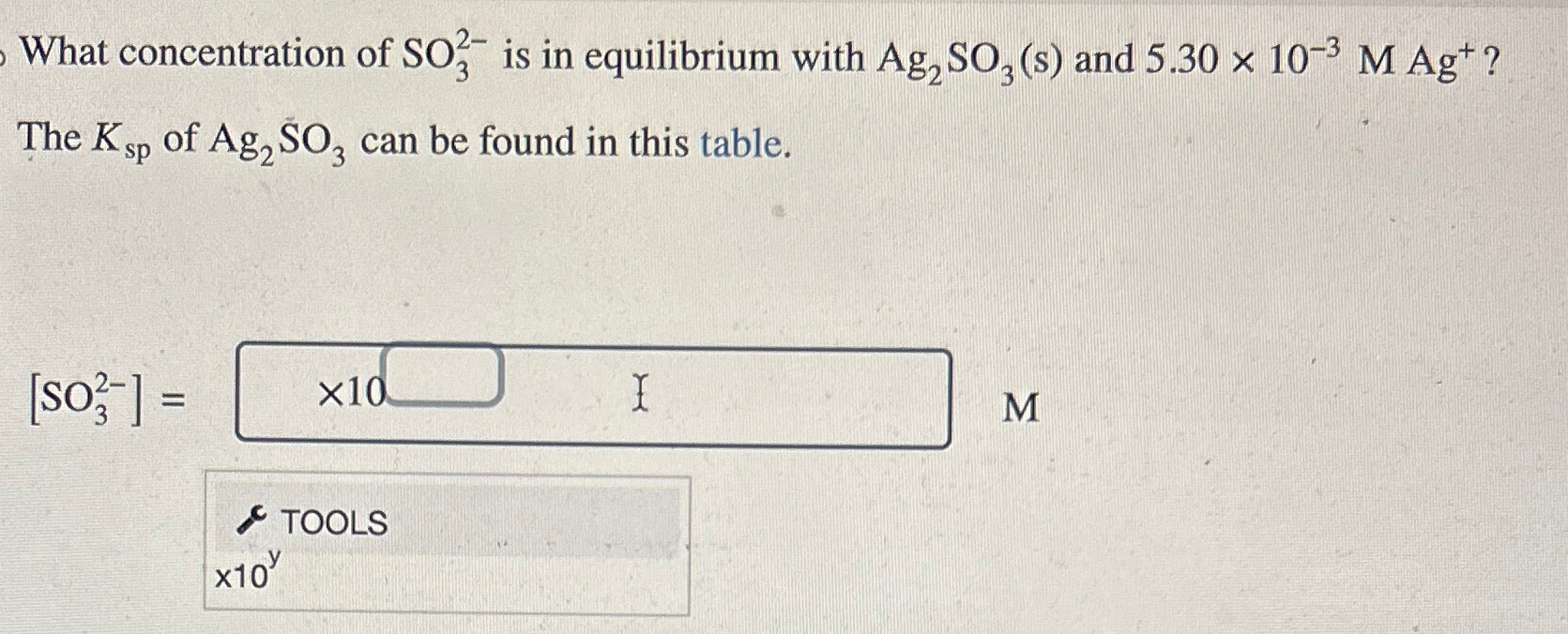 Solved What Concentration Of So32 ﻿is In Equilibrium With